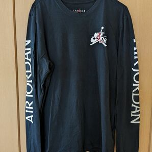 エアージョーダン　ロゴロングTシャツ Lサイズ ブラック　ナイキ　ジャンプマン　バスケットボール