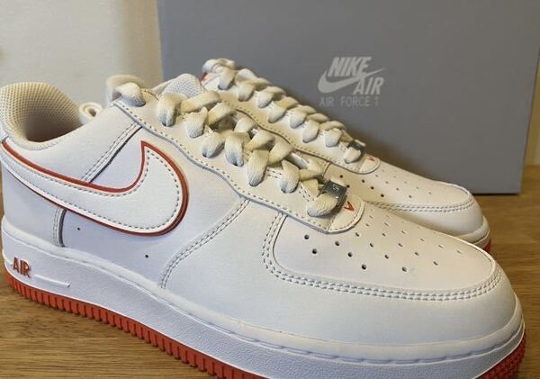 即決25.5cm NIKE AIR FORCE1 Low White and Picante Redナイキ エアフォース1 ロー ホワイト アンド ピカンテレッド US7.5新品