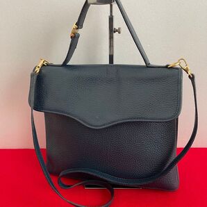 Christian Dior クリスチャンディオール ヴィンテージ 2WAYショルダーバッグ レザー ネイビー