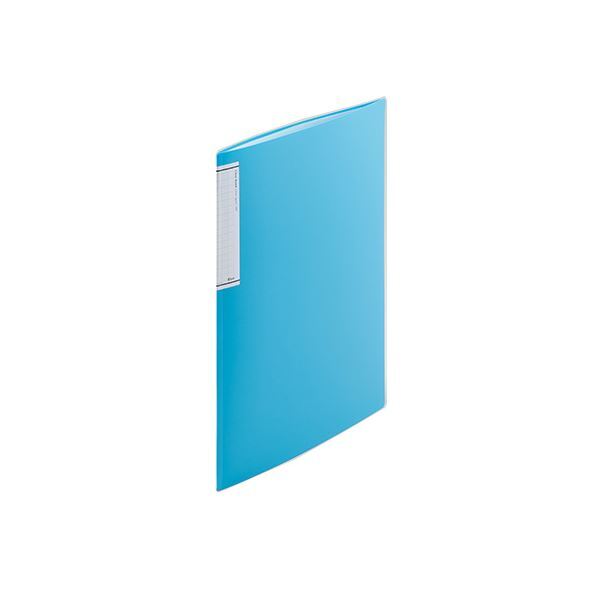 【新品】(まとめ) LIHIT LAB TEFFA クリヤーブック(スリムタイプ) A4判タテ型 10ポケット 青 〔×20セット〕