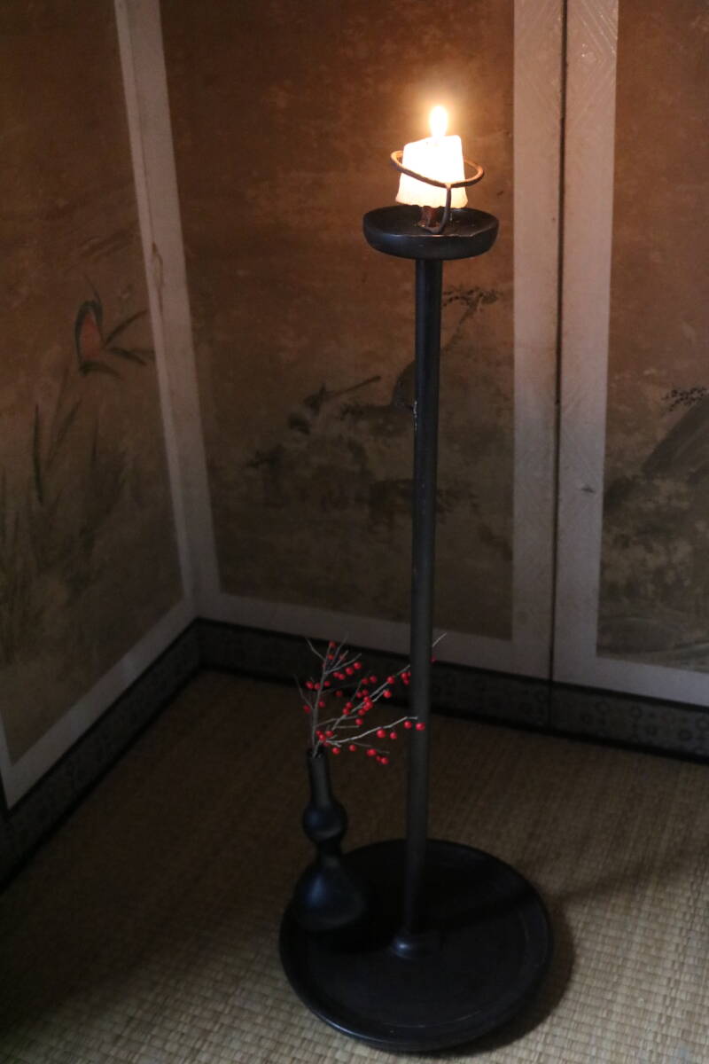 入荷中 燭台 時代物 アンティーク 骨董 江戸時代 アンティーク