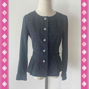 ※Aランク【中古】SELERY_9号_長袖オーバーブラウス/50311//透けない/セロリーかわいい会社事務服/おしゃれOL制服