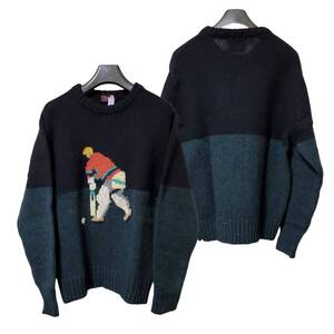 【良好 クリーニング済 レア】 Chaps RALPH LAUREN チャップス ラルフローレン ウール ニット セーター 柄 90S 80S ビンテージ
