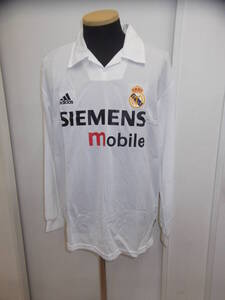 Adidas Real mado Lead длинный рукав (H) форма 2002 год ~ не использовался US размер L