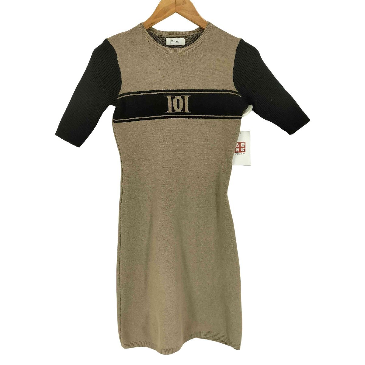 Darich(ダーリッチ) 24AW DDロゴ バイカラーニット ワンピース レディース FREE 中古 古着 0723