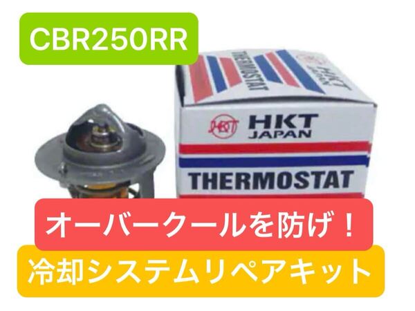 CBR250RR MC22 MC14 MC17 MC19共通 国産サーモスタット Oリングセット リペアキット