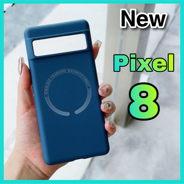 GooglePixel 8ケース 耐衝撃 カバー TPU素材 青色 ワイヤレス充電対応 衝撃防止 おしゃれ グーグルピクセル8ケース背面ソフトカバー