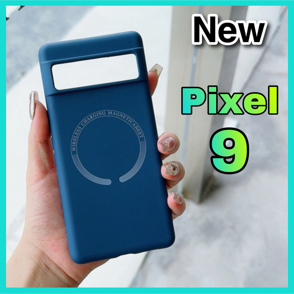 Google Pixel9ケース 耐衝撃 カバー TPU素材 青色 ワイヤレス充電対応 衝撃防止 おしゃれ グーグルピクセル9ケース背面ソフトカバー