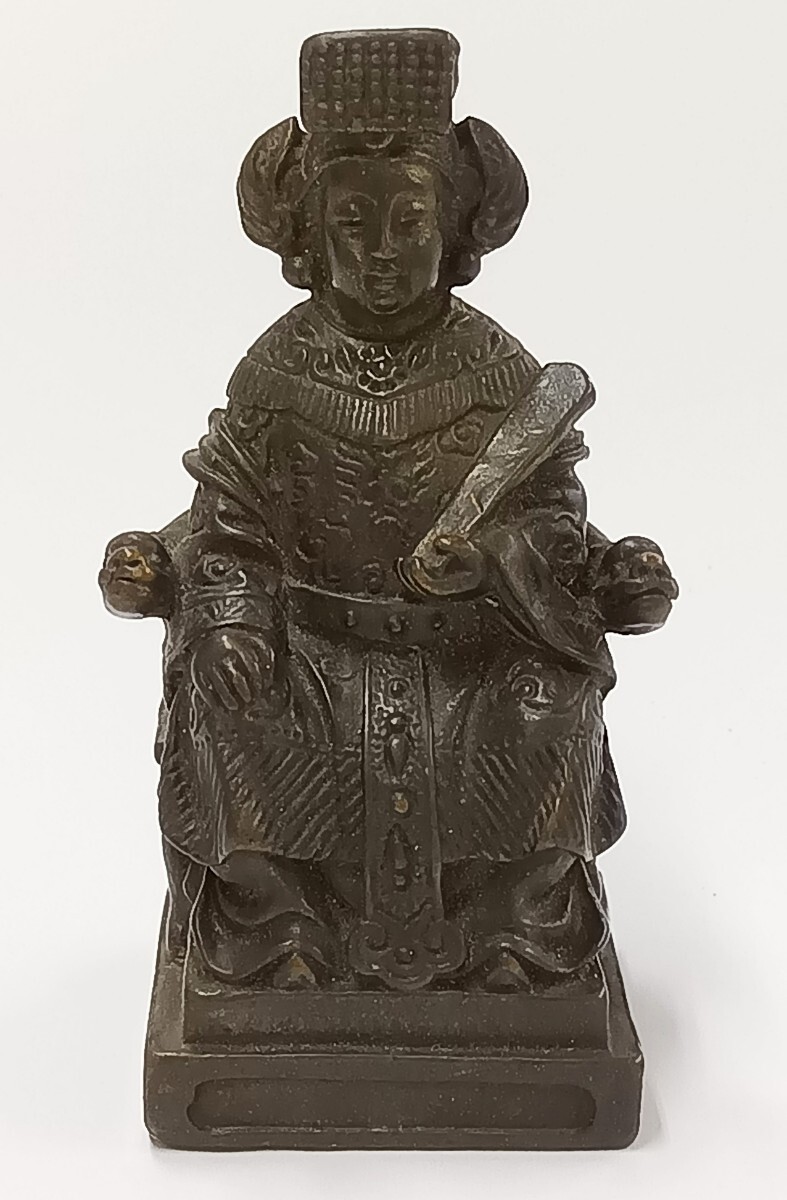 仏教美術 観音菩薩像 唐金 岩坪信光(作) ブロンズ 鋳物 時代物