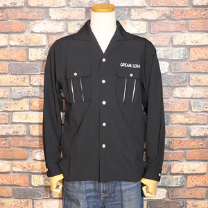 【XL】BLACK CREAM SODA クリームソーダ CS ポケットボックスプリーツシャツ PD25SN-02 ロカビリー ロックンロール ブラックキャッツ
