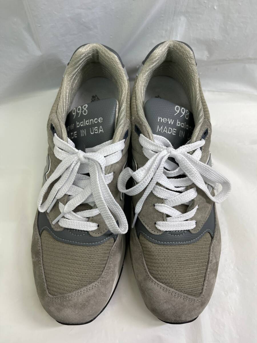 New Balance ニューバランス U998GR ローカットスニーカー グレー USA製 size 29cm（SMU6472SM)