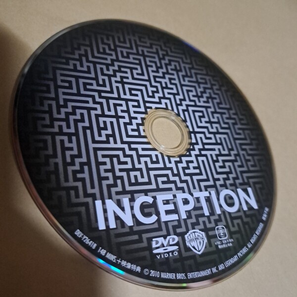 INCEPTION インセプション 本編DVD+特典Blu-ray 2枚セット ディスクのみ レオナルド・ディカプリオ