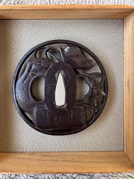 提物透鐔 越前住記内作 名人記内の傑作品 鐔 刀剣美術