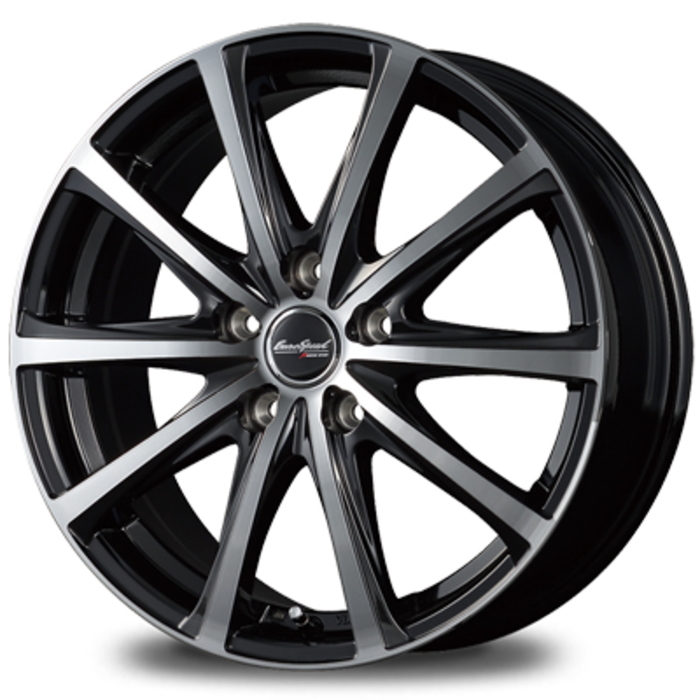 BRIDGESTONE POTENZA Adrenalin RE004 215/55R17 EuroSpeed V25 ブラックポリッシュ 17インチ 7J+48 5H-100 4本セット
