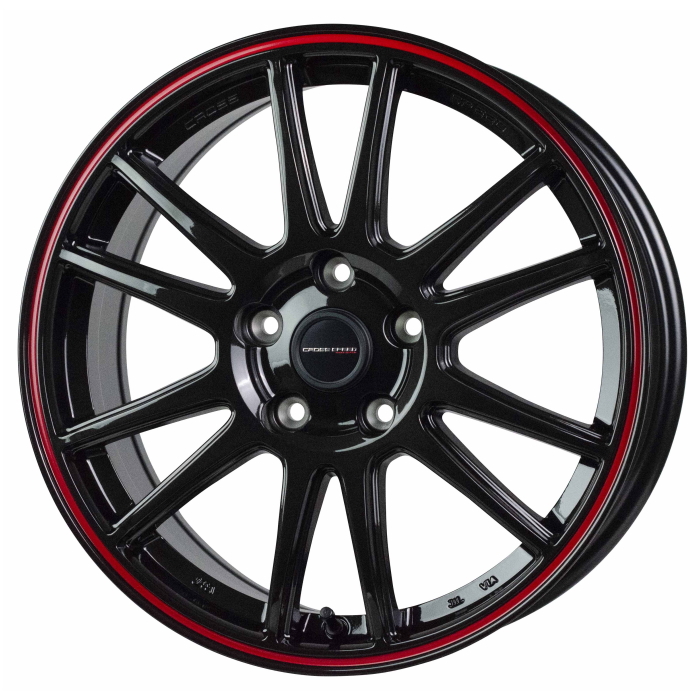 YOKOHAMA GEOLANDAR CV G058 225/65R18 CROSS SPEED CR6 グロスガンメタ+レッドライン 18インチ 7.5J+45 5H-100 4本セット