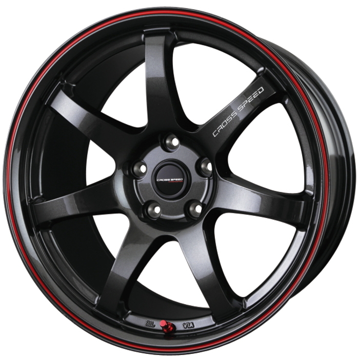 YOKOHAMA ADVAN NEOVA AD09 215/45R18 CROSS SPEED CR7 グロスガンメタ+レッドライン 18インチ 7.5J+55 5H-114.3 4本セット