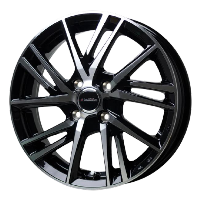YOKOHAMA BluEarth AE-01F 165/70R14 Laffite LW-06II ブラックポリッシュ 14インチ 5J+38 4H-100 4本セット