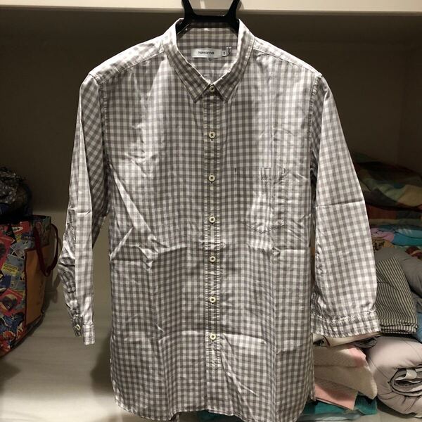 DWELLER B.D. SHIRT Q/S COTTON GINGHAM CHECK nonnative