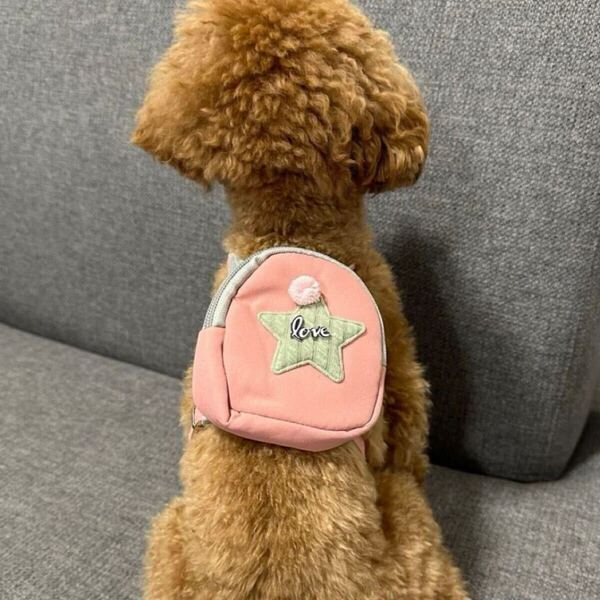 リュックハーネス 犬 猫 リード ピンク S バッグ かばん メッシュ ウェアハーネス ペット 服 ドッグ かわいい お出かけ