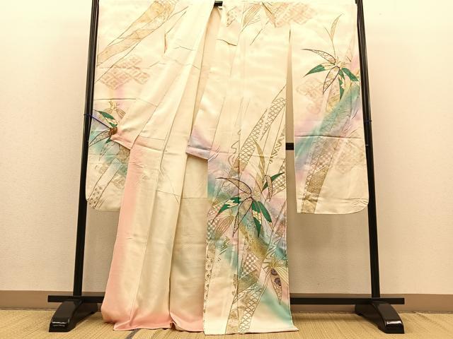 ブランド振袖 山本寛斎 豪華 刺繍 金駒 身丈178cm トールサイズ