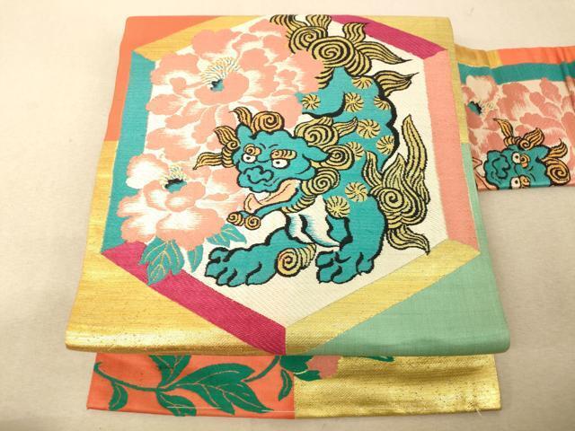 Yahoo!オークション -「唐獅子牡丹」(アンティーク) (女性和服 Yahoo!オークション -「唐獅子牡丹」(アンティーク) (女性和服