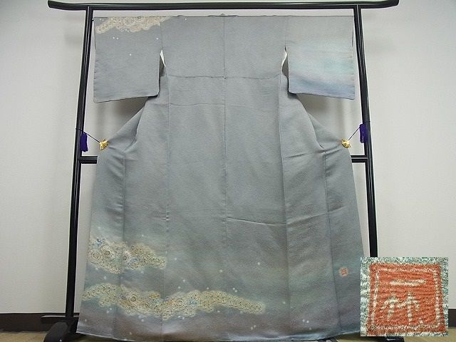 平和屋本店■極上 初代 久保田一竹 幻の辻が花 訪問着 逸品3s1867