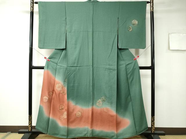 未使用 総刺繍 手刺繍 訪問着 花柄 金糸 水色 ブルー 白 863の