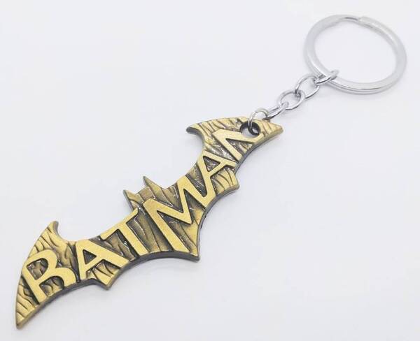 送料無料 バットマン 文字 Aゴールド DC キーリング キーホルダー アメリカン雑貨 スマアク