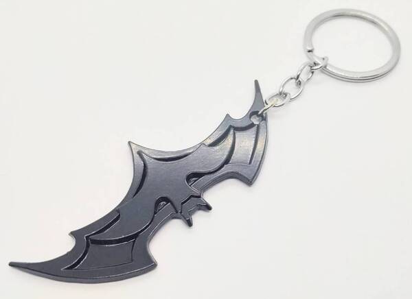 送料無料 バットマン 2重 ブラック DC キーリング キーホルダー アメリカン雑貨 スマアク