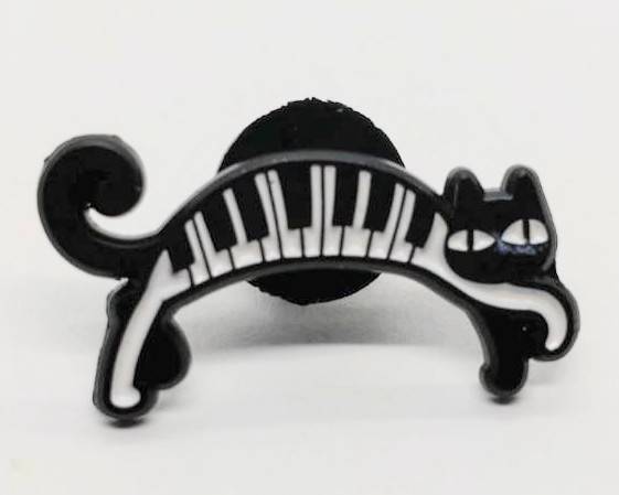 送料無料 猫 ネコ 音符 音楽 アーチ ピンブローチ ピンズ PINS バッジ バッヂ アメリカン雑貨 スマアク