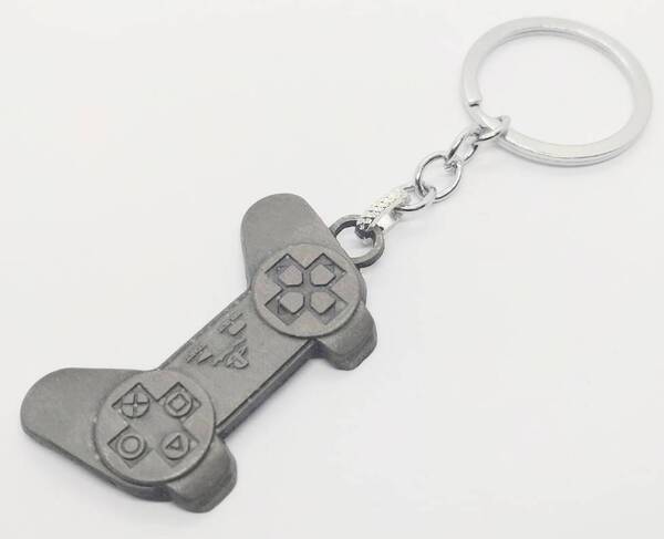 送料無料 ゲーム コントローラー Aシルバー 家庭用ゲーム機 キーリング キーホルダー アメリカン雑貨 スマアク