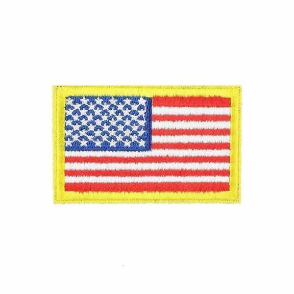 アメリカ国旗 パッチ Top Gun アイロン 刺繍ワッペン クロス生地