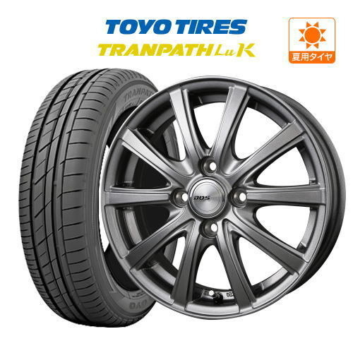 サマータイヤ ホイール4本 BADX D,O,S(DOS) SE-10R plus TOYO トランパス LuK 155/65R14