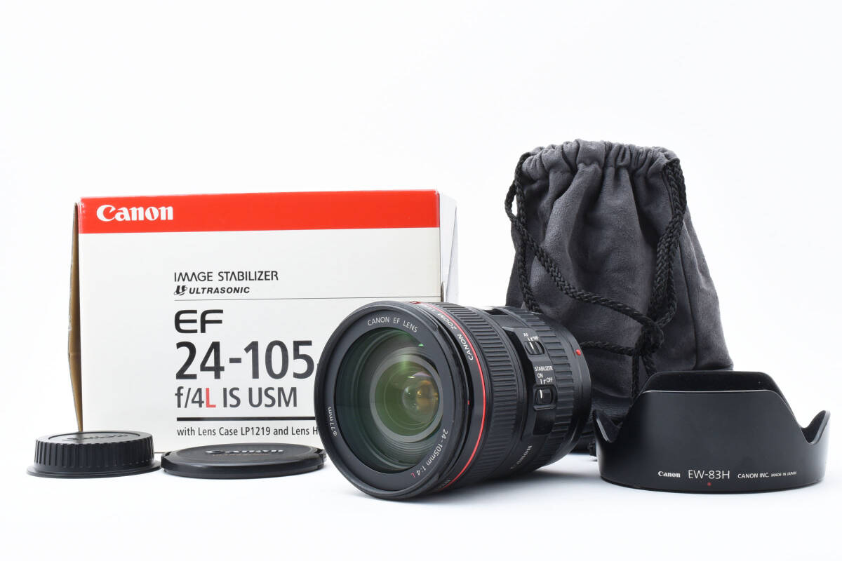 【超美品】【箱付】キヤノン Canon EF 24-105mm f/4 L IS USM AF ズーム レンズ #217