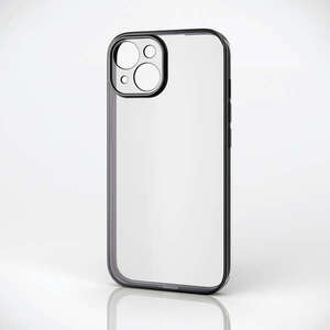 iPhone 15用ソフトケース 極限保護設計/メタリック加工タイプ カメラ周りまで覆うメタリックデザインが美しく際立つ: PM-A23AUCTMKBK