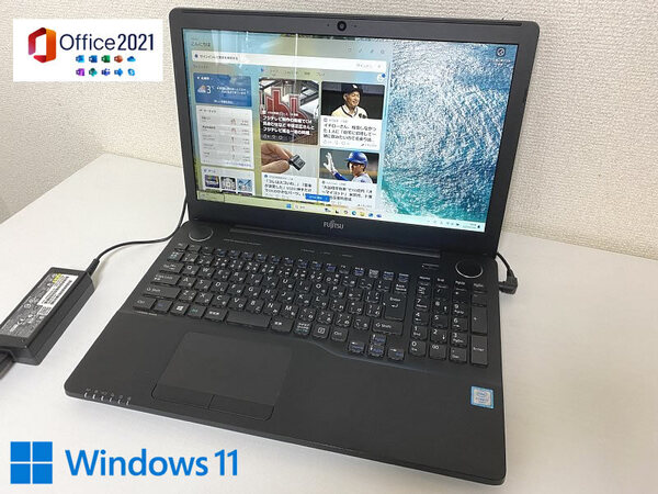 送料無料■フルHD 高速SSD搭載 Win11 富士通 AH53/X(Core i7 6700HQ/メモリ8GB/SSD512GB/BDマルチドライブ/15.6型LEDFullHD)Office 2021