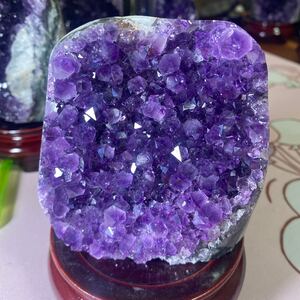 【極上】ウルグアイアメジストクラスター原石(幸運水晶)天然紫水晶