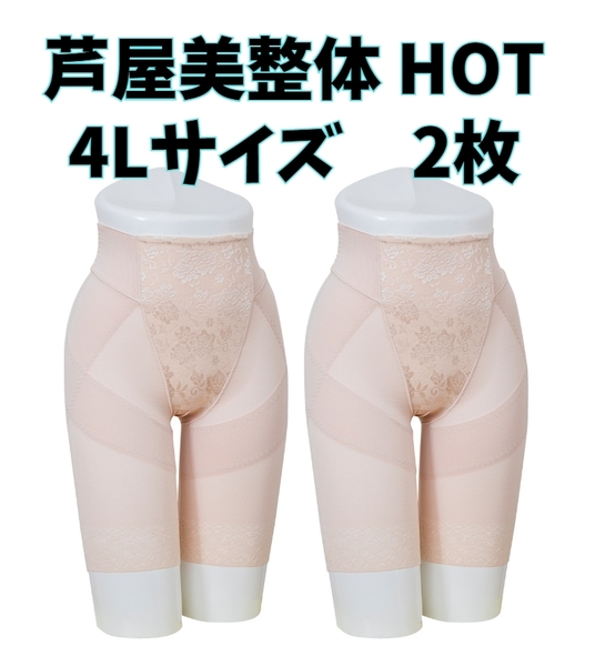 芦屋美整体 骨盤スリムショーツ HOT ベージュ 2枚 4Lサイズ 補正下着