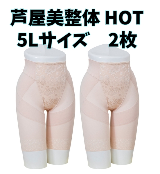 芦屋美整体 骨盤スリムショーツ HOT ベージュ 2枚 5Lサイズ 補正下着