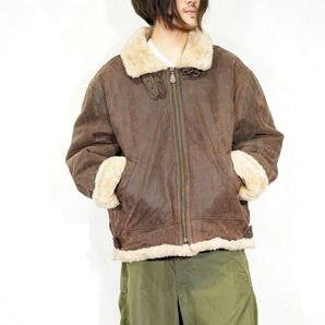 USA VINTAGE NEW RIVER GENUINE ARTICLE B-3 TYPE LEATHER FLIGHT JACKET/アメリカ古着B-3タイプレザーフライトジャケット(レザーブルゾン)