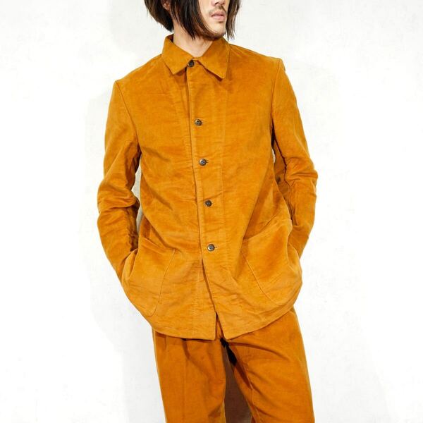 EU VINTAGE ITALIAN MILITALY MOLESKIN COVERALL SET UP/ヨーロッパ古着イタリア軍モールスキンカバーオールセットアップ