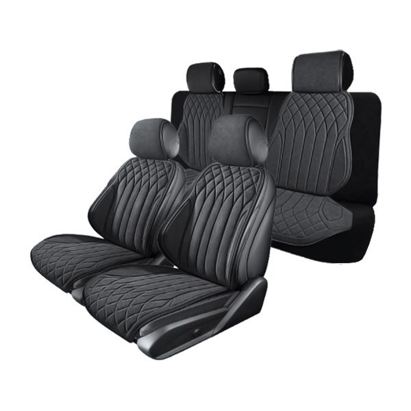 レクサス ES240 GSV40 汎用 シートカバー スエード ブラック 運転席