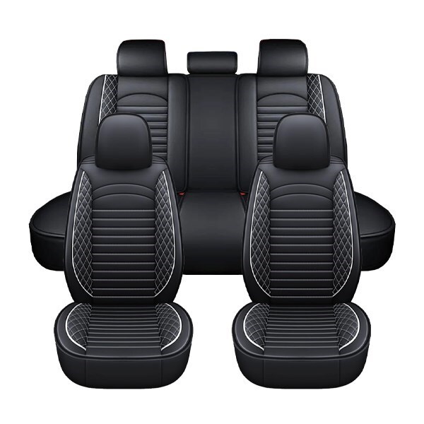 ホンダ インスパイア UC1 汎用 レザー シートカバー ホワイト 運転席 助手席 2列目 前後席 被せるだけ