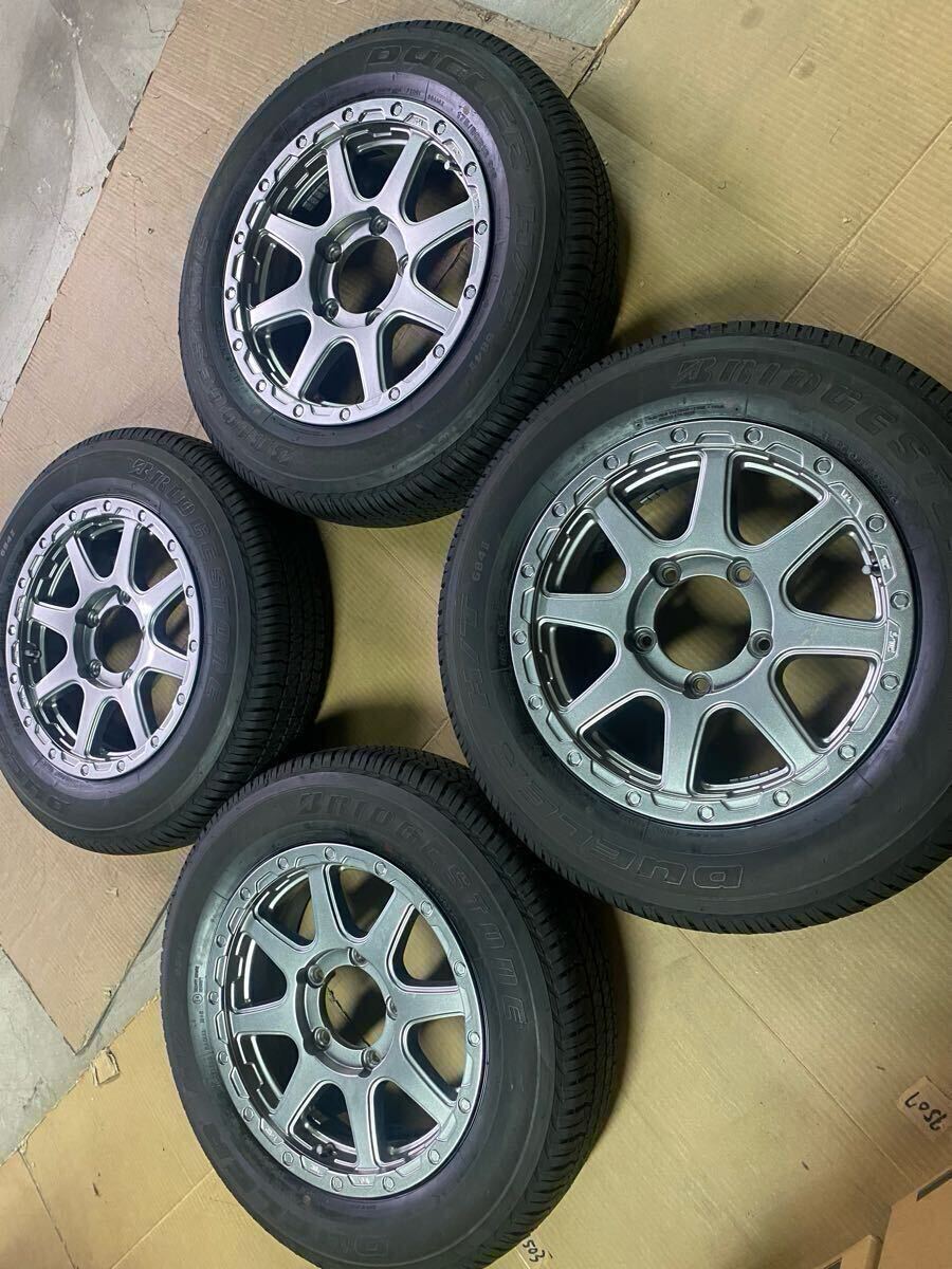 新車外し ジムニー JB64 XC 純正アルミホイールタイヤ1本 175/80R16 10分山 2024年6月製 エンケイ製