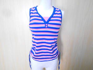 b138* не использовался!Jacoueline bert купальный костюм tops только *size11L женский окантовка майка . накладка имеется body серия покрытие стрейч . иметь 7A