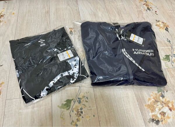 【新品未使用】UNDER ARMOUR(アンダーアーマー)アーマーフリース マックス フルジップ SM+ ショートスリーブ Tシャツ SM 2点セット