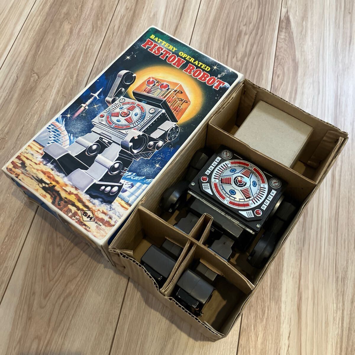 Buy Vintage Style Remote Control Piston Action Robot Tin Toy