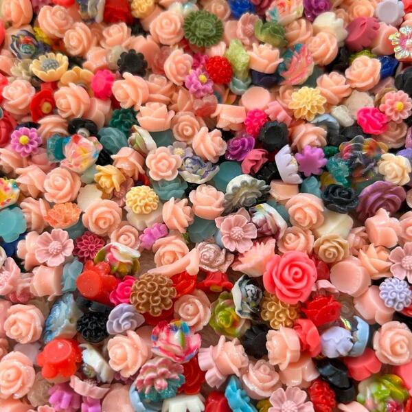 デコパーツ プラパーツ バラ 薔薇 花 プラパーツ デコレーションパーツ まとめ売り
