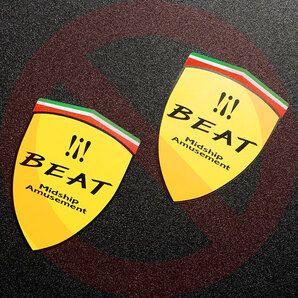 ホンダ ビート PP1 フェンダーエンブレム ステッカー “ ビートロゴ ” 左右セット(2枚) BEAT MASTER HONDA BEAT 新品 | 送料無料