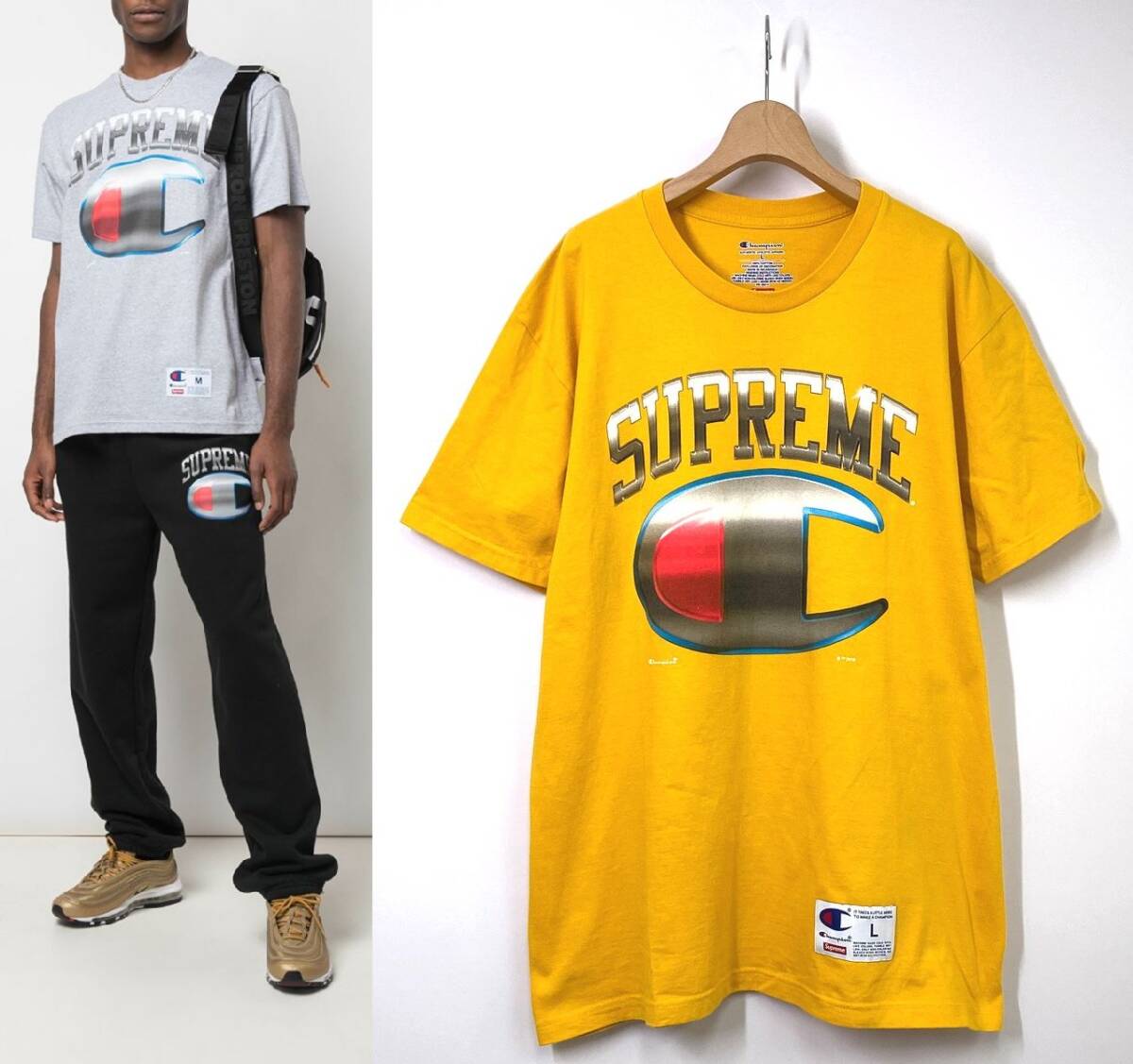SUPREME シュプリームxチャンピオン★コラボTシャツ 2025年最新】Yahoo!オークション -supreme champion tシャツの